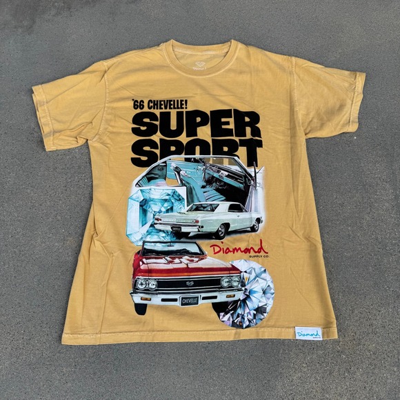 Diamond Supply Co. Other - Diamond Supply Co Mens 66 Chevelle Super Sport Graphic T-Shirt Yellow‎ Size M